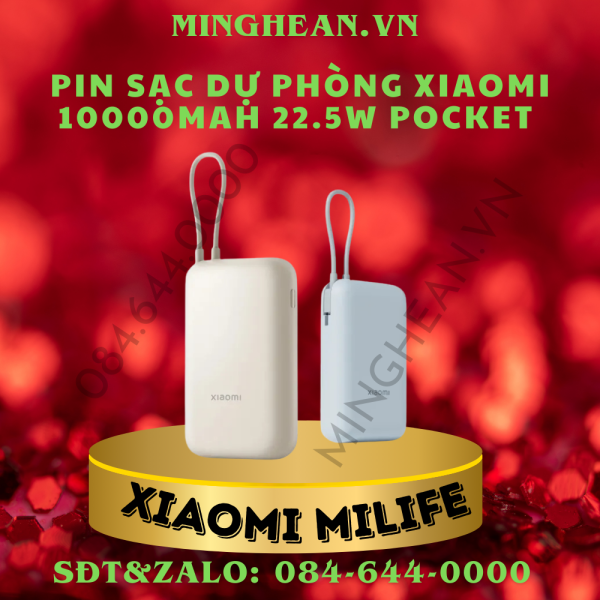 Pin sạc dự phòng Xiaomi 10000mAh 22.5W Pocket
