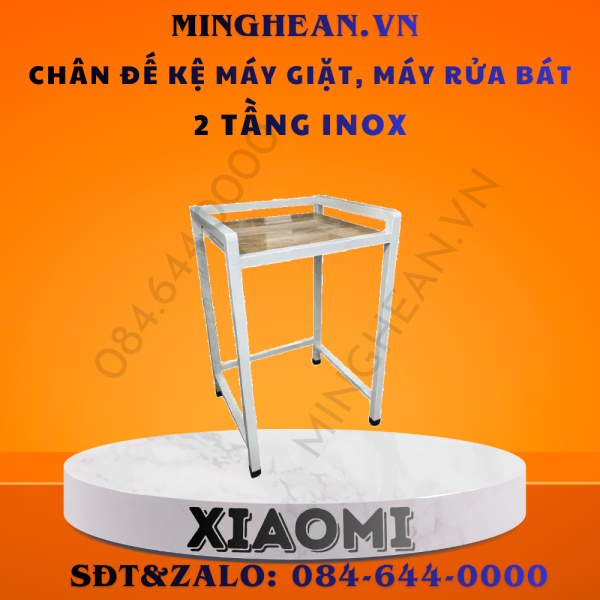 Chân đế kệ máy giặt, máy rửa bát 2 tầng Inox
