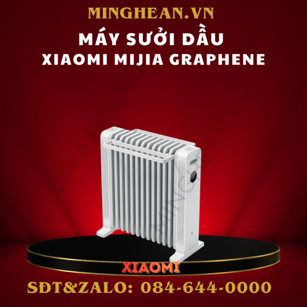 Máy sưởi dầu Xiaomi Mijia Graphene  – Bù ẩm, kết nối App, công suất 2200W