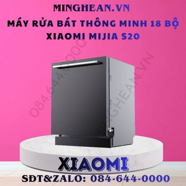 Máy rửa bát Xiaomi Mijia S20 18 bộ 2025- Nhận diện vết bẩn, rửa xoáy 5 chiều mạnh mẽ