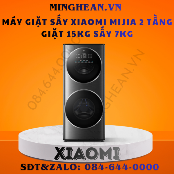 Máy giặt sấy Xiaomi Mijia 2 tầng - Giặt 15Kg sấy 7Kg - Bản 2025