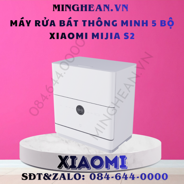 Máy rửa bát, rửa chén Xiaomi 5 bộ Mijia S2 – Tiêu diệt 99.999% vi khuẩn, hỗ trợ làm mềm nước rửa