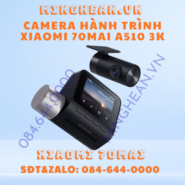 Camera hành trình ô tô Xiaomi 70mai A510 - BH 12 Tháng full