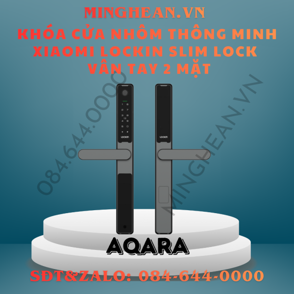 Khóa cửa nhôm thông minh Xiaomi Lockin Slim Lock - Vân tay 2 mặt