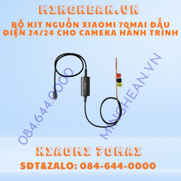 Bộ Kit nguồn Xiaomi 70mai đấu điện 24/24 cho camera hành trình