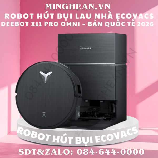 Robot hút bụi lau nhà Ecovacs Deebot X11 Pro Omni – Bản Quốc Tế 2026