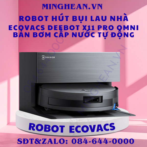 Robot hút bụi lau nhà Ecovacs Deebot X11 Pro Omni - Bản Bơm Cấp Nước Tự Động