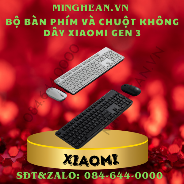 Bộ bàn phím và chuột không dây Xiaomi gen 3