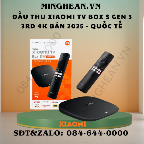 Đầu thu Xiaomi TV Box S gen 3 3rd 4K Bản 2025