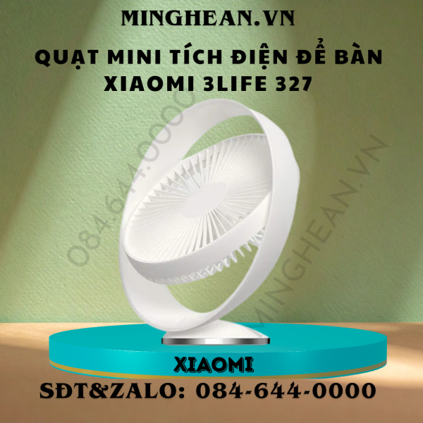 Quạt tích điện mini để bàn Xiaomi 3life 327